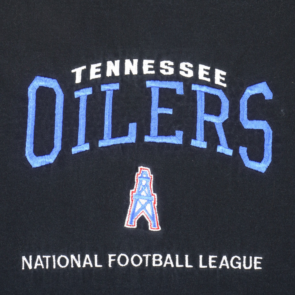 NFL (Lee) - Tennessee Oilers Embroidered T-Shirt 1990s Medium Vintage Retro Football