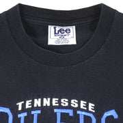 NFL (Lee) - Tennessee Oilers Embroidered T-Shirt 1990s Medium Vintage Retro Football