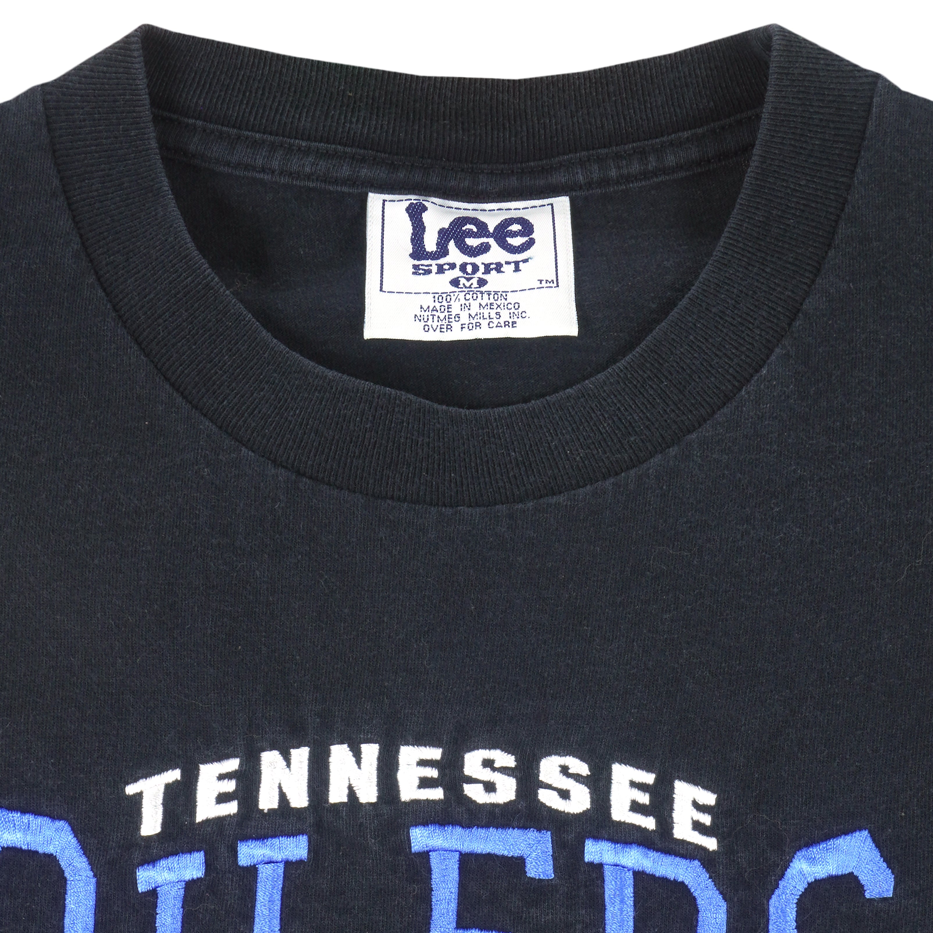 NFL (Lee) - Tennessee Oilers Embroidered T-Shirt 1990s Medium Vintage Retro Football