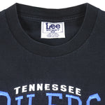 NFL (Lee) - Tennessee Oilers Embroidered T-Shirt 1990s Medium Vintage Retro Football