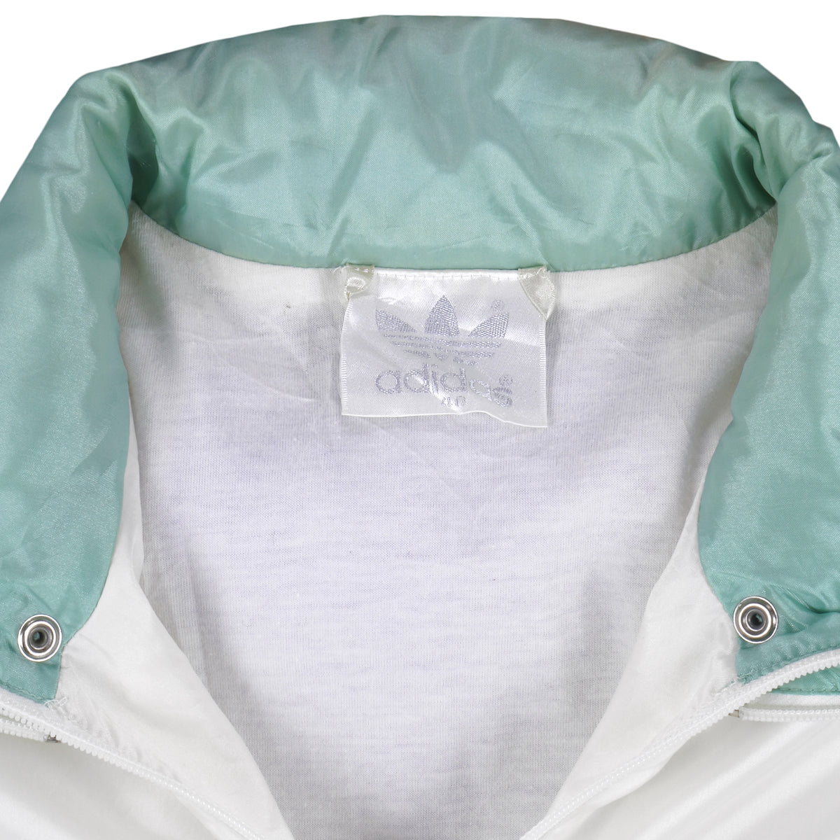 Adidas - White Embroidered Windbreaker 1990s X-Large Vintage Retro