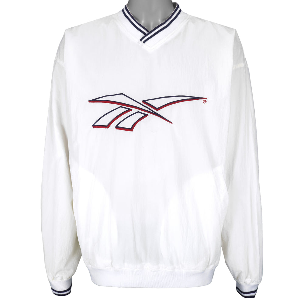 Reebok - Embroidered Pullover Windbreaker 1990s Large Vintage Retro