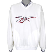 Reebok - Embroidered Pullover Windbreaker 1990s Large Vintage Retro