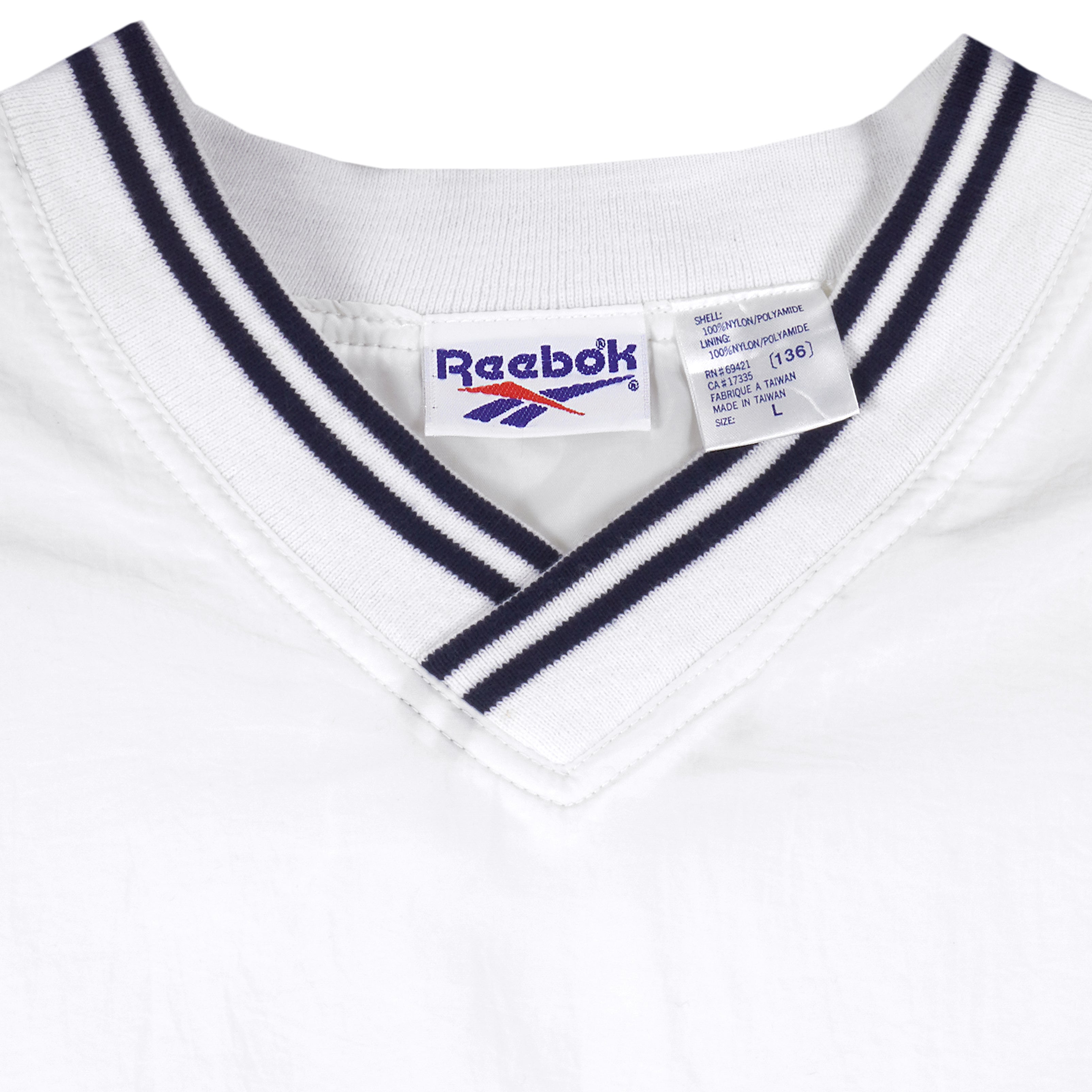 Reebok - Embroidered Pullover Windbreaker 1990s Large Vintage Retro
