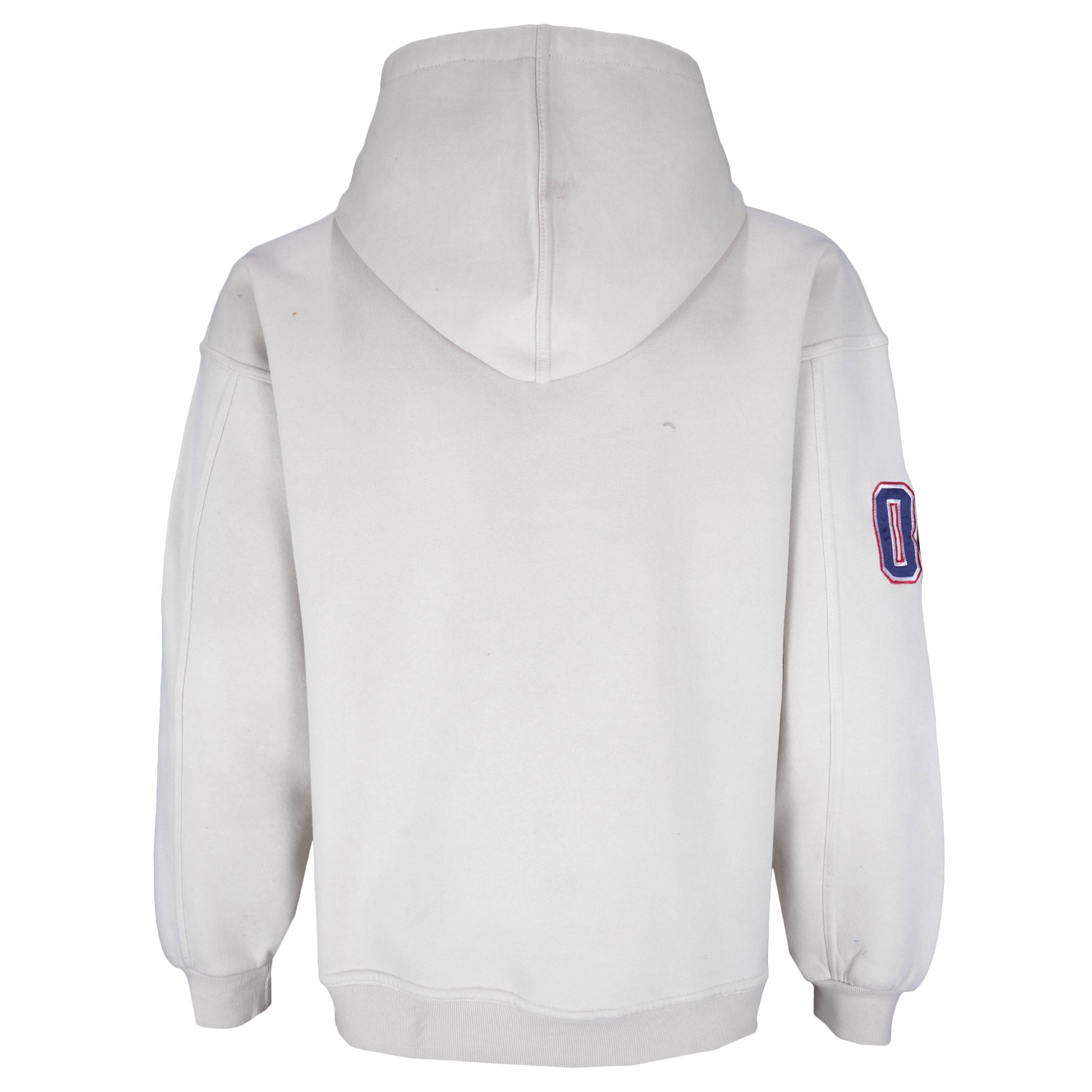 FUBU - White Hooded Pullover Sweatshirt 1990s Small Vintage Retro