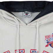 FUBU - White Hooded Pullover Sweatshirt 1990s Small Vintage Retro