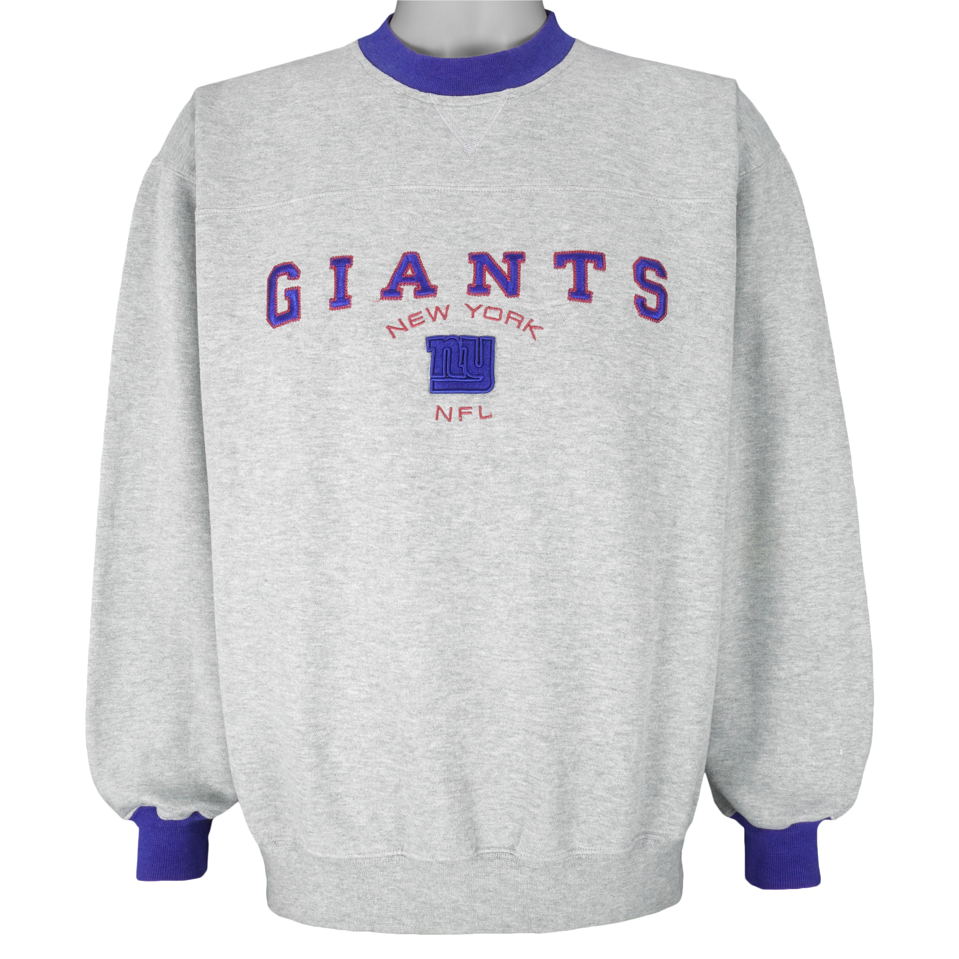 NFL - New York Giants Embroidered Crew Neck Sweatshirt 1990s Large Vintage Retro Football