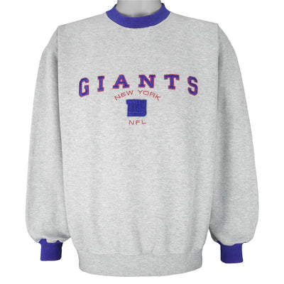 NFL - New York Giants Embroidered Crew Neck Sweatshirt 1990s Large