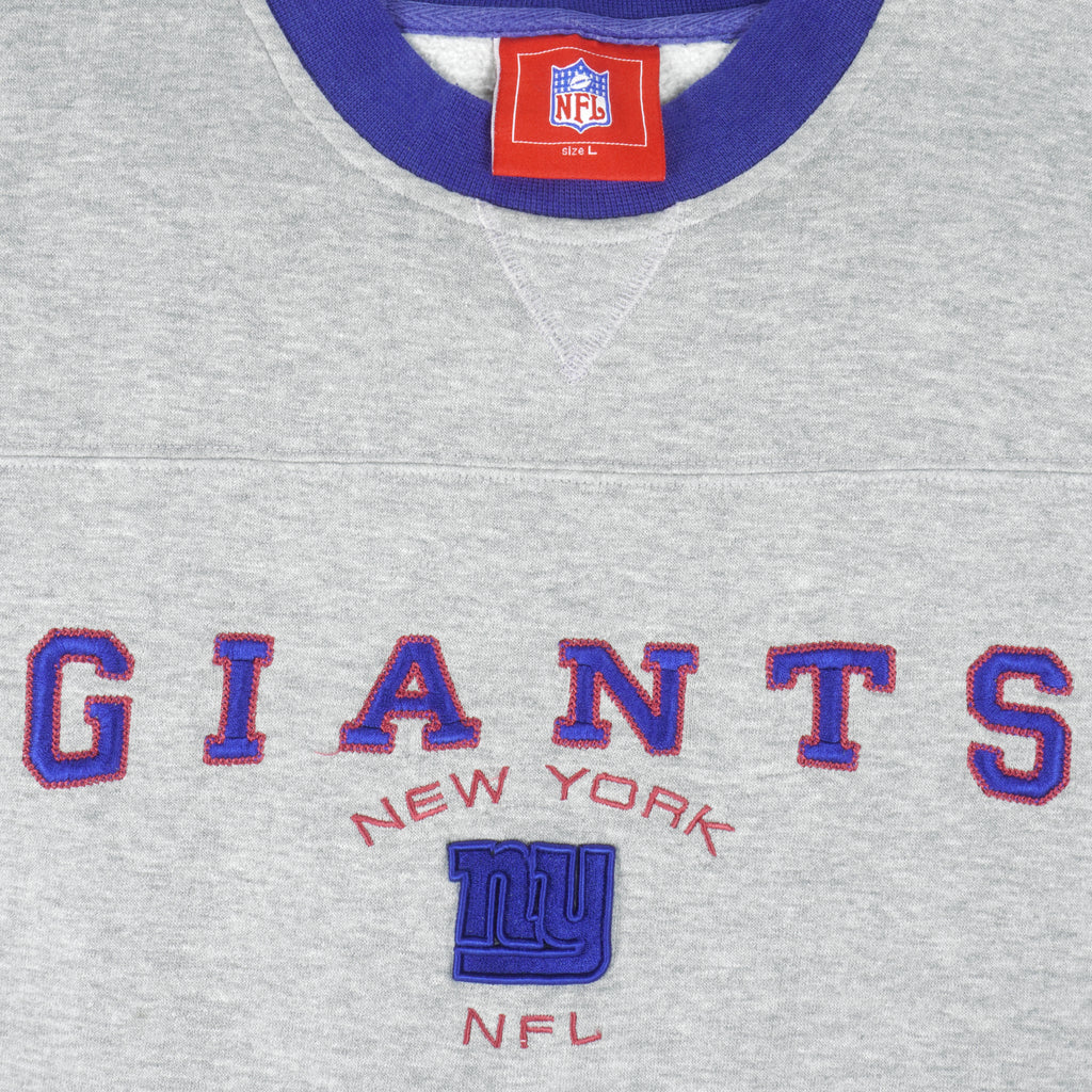 NFL - New York Giants Embroidered Crew Neck Sweatshirt 1990s Large Vintage Retro Football