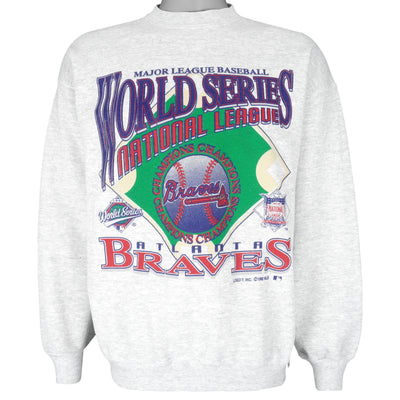 MLB (Logo 7) - Atlanta Braves Crew Neck Sweatshirt 1992 X-Large