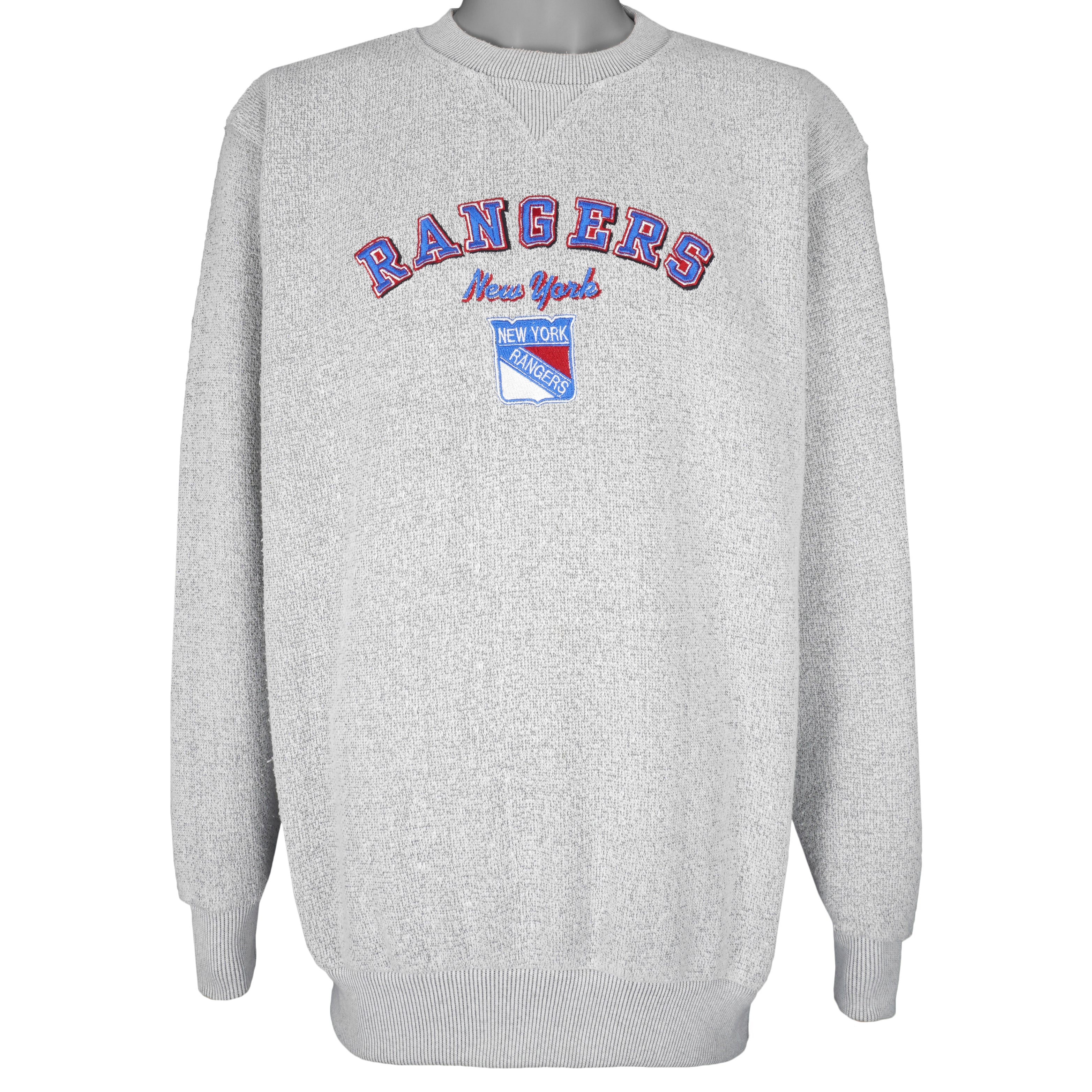 NHL (Dynasty) - New York Rangers Embroidered Sweatshirt 1990s Large Vintage Retro Hockey
