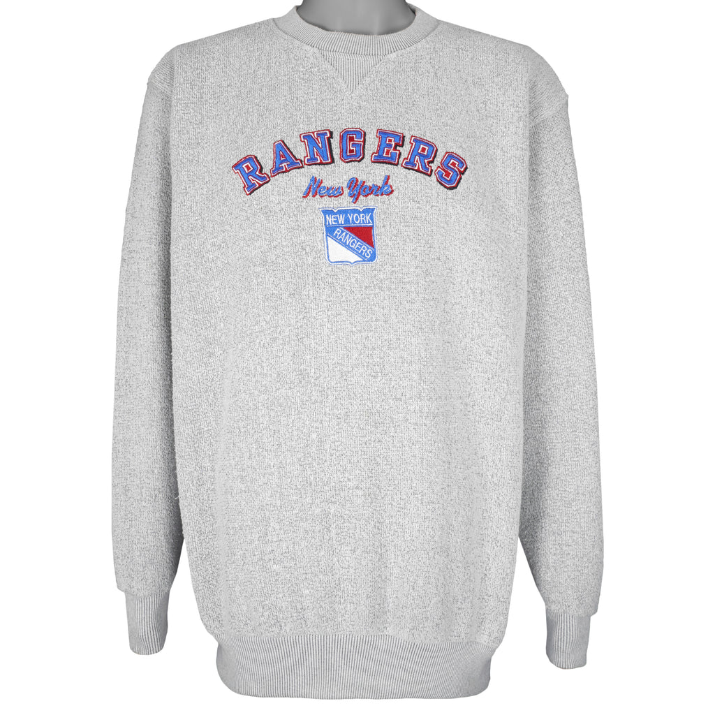NHL (Dynasty) - New York Rangers Embroidered Sweatshirt 1990s Large Vintage Retro Hockey