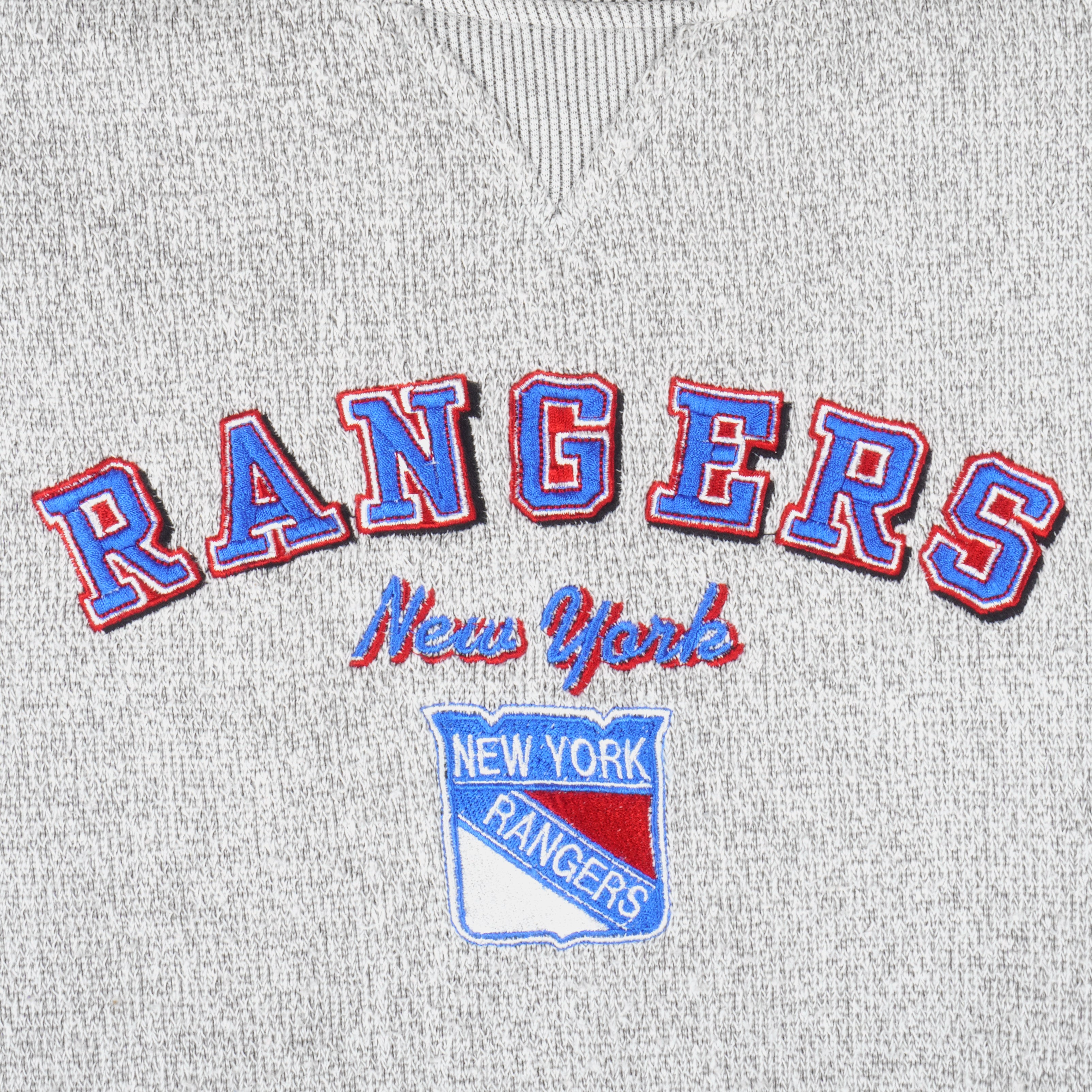 NHL (Dynasty) - New York Rangers Embroidered Sweatshirt 1990s Large Vintage Retro Hockey