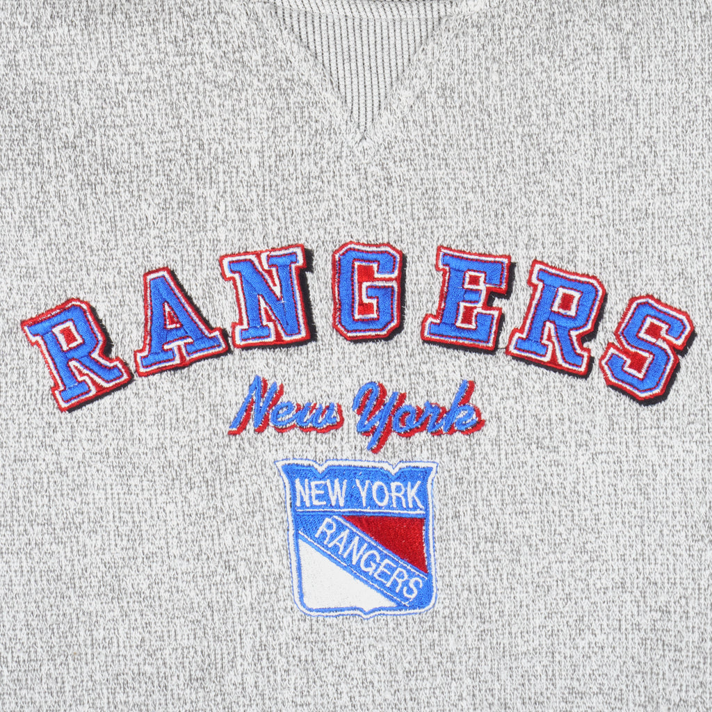 NHL (Dynasty) - New York Rangers Embroidered Sweatshirt 1990s Large Vintage Retro Hockey