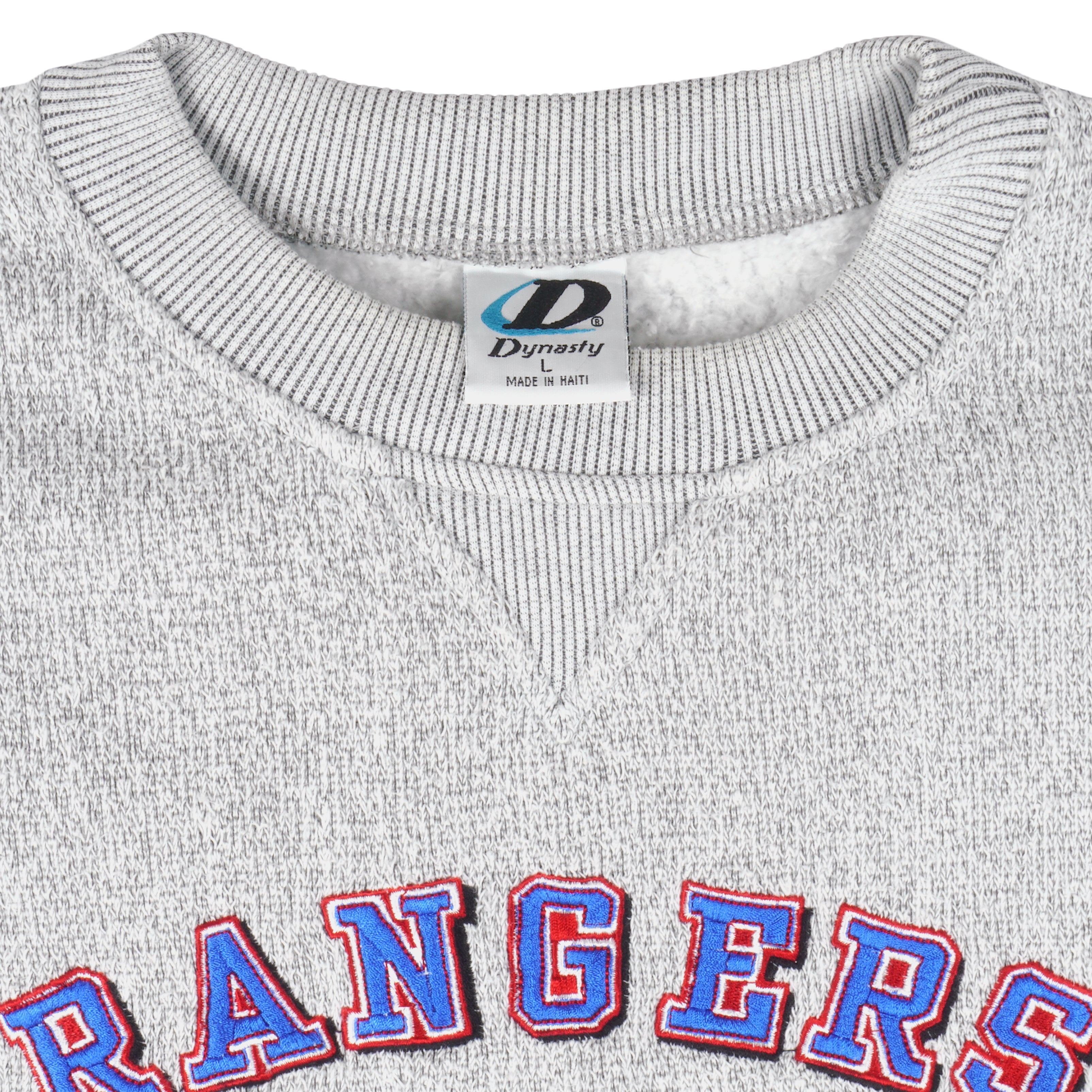 NHL (Dynasty) - New York Rangers Embroidered Sweatshirt 1990s Large Vintage Retro Hockey