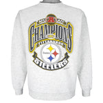 NFL (Logo 7) - Pittsburgh Steelers, AFC Champions Sweatshirt 1995 Large