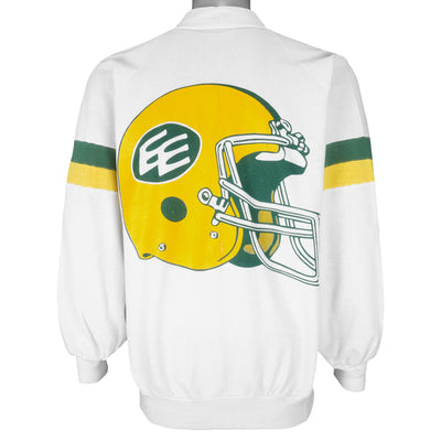 CFL - Edmonton Eskimos Football Club Button-Up Sweater 1990s Large