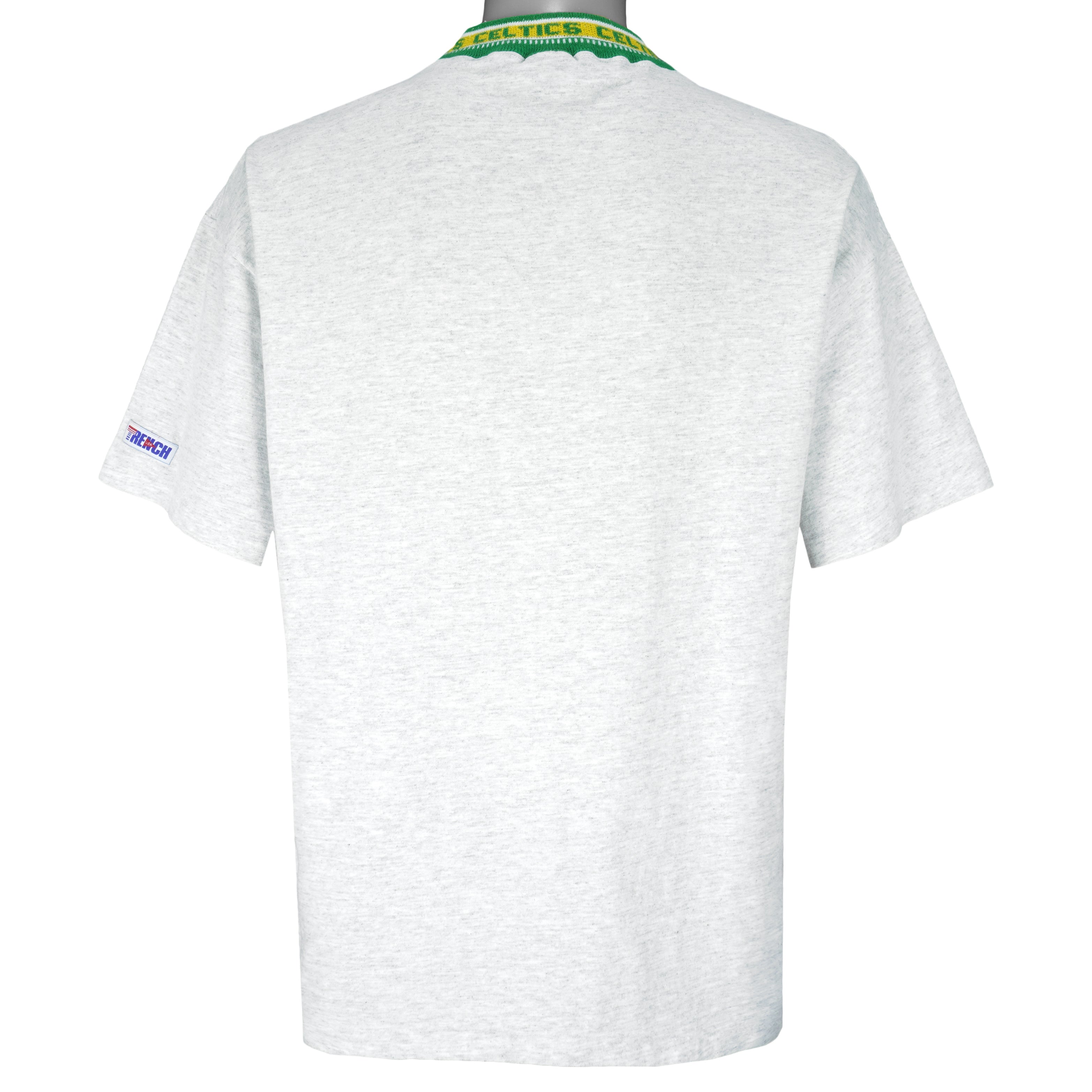 NBA (Trench) - Grey Boston Celtics T-Shirt 1990s X-Large Vintage Retro Basketball