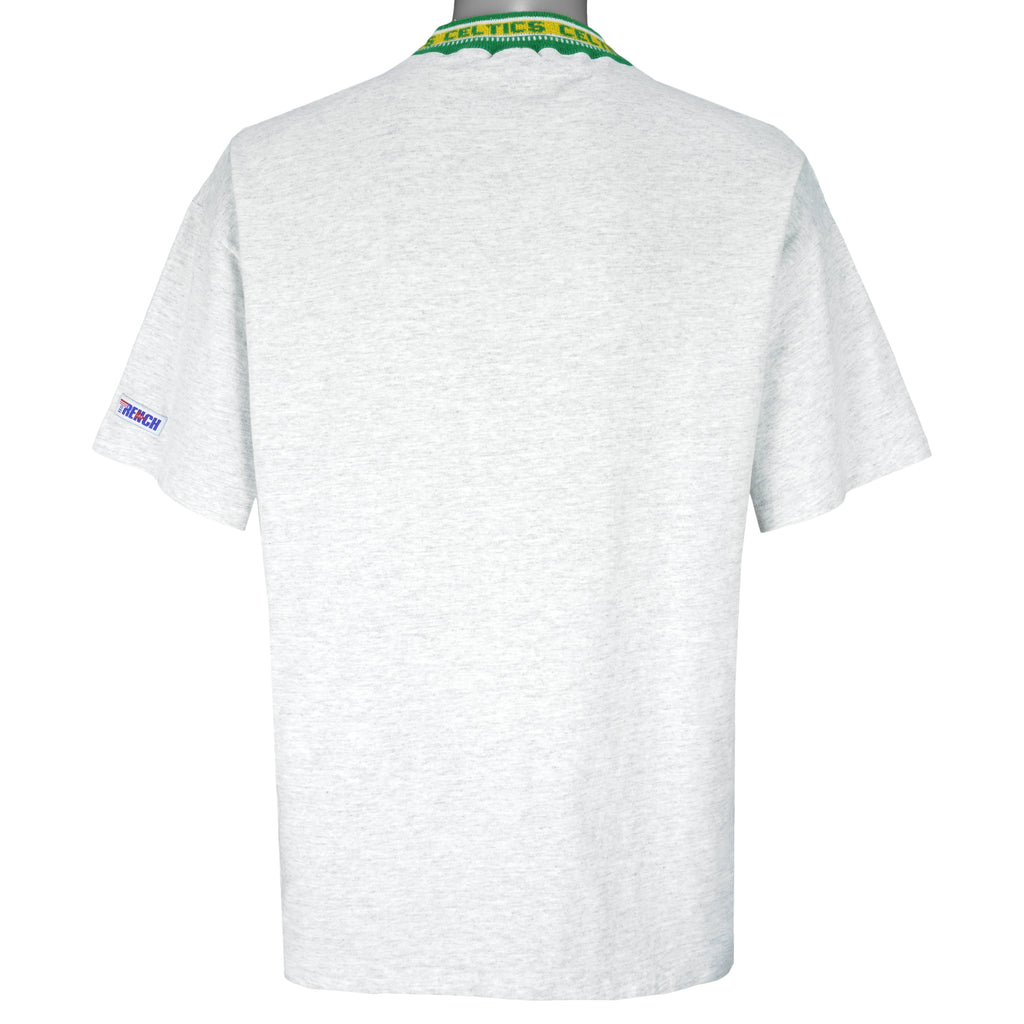 NBA (Trench) - Grey Boston Celtics T-Shirt 1990s X-Large Vintage Retro Basketball