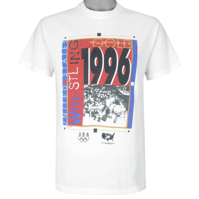 Vintage (Hanes) - USA Olympic Wrestling Team T-Shirt 1990s Medium