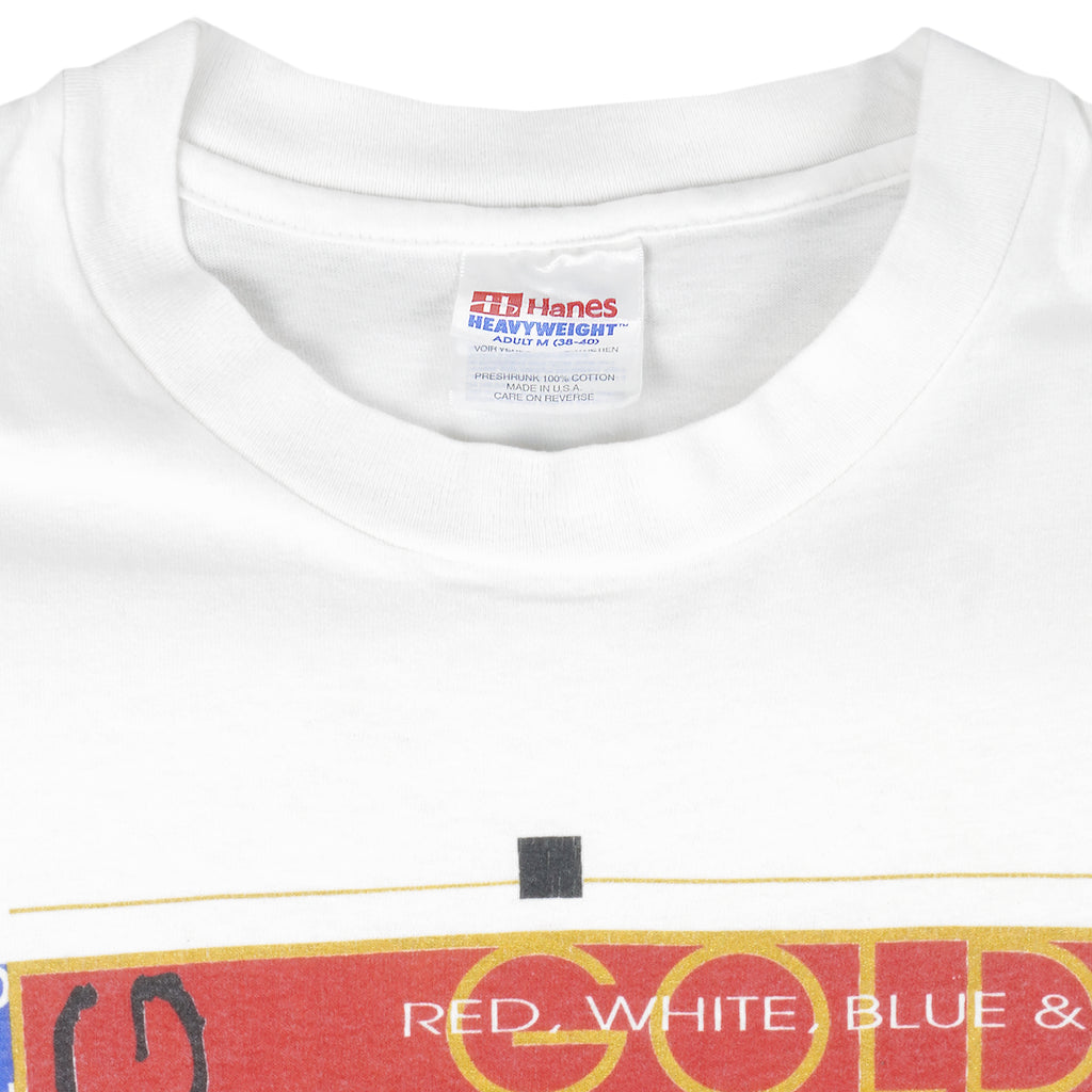 Vintage (Hanes) - White USA Olympic Team T-Shirt 1990s Medium Vintage Retro