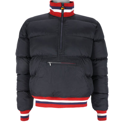 Tommy Hilfiger - Black 1/2 Zip Puffer Jacket Large