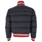 Tommy Hilfiger - Black 1/2 Zip Puffer Jacket Large Vintage Retro