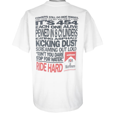 Vintage (Marlboro) - Ride Hard Cigarette Pocket Single Stitch T-Shirt 1990s X-Large