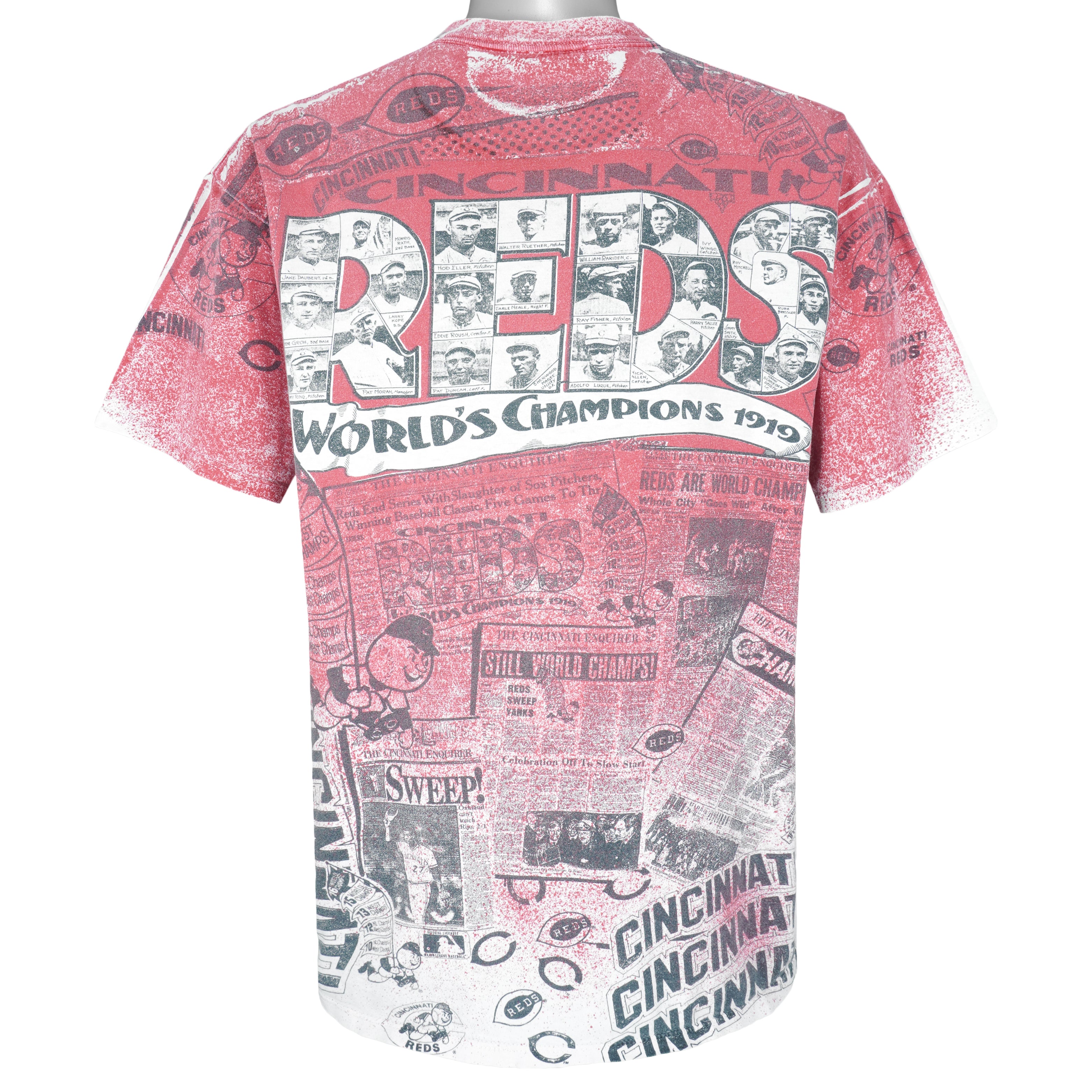 MLB - Cincinnati Reds World Champions T-Shirt 1990s Large Vintage Retro Baseball