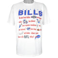 NFL (Jostens) - Buffalo Bills Embroidered T-Shirt 1990s X-Large Vintage Retro Football 