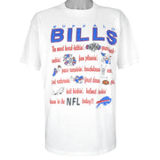 NFL (Jostens) - Buffalo Bills Embroidered T-Shirt 1990s X-Large Vintage Retro Football 