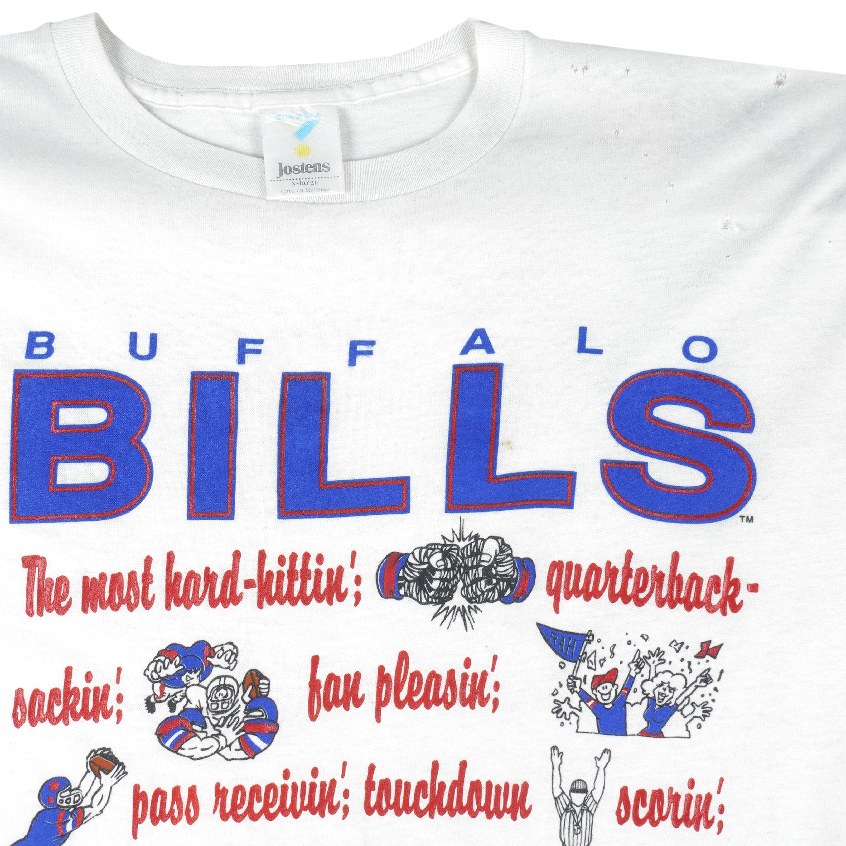 NFL (Jostens) - Buffalo Bills T-Shirt 1990s X-Large Vintage Retro Football 
