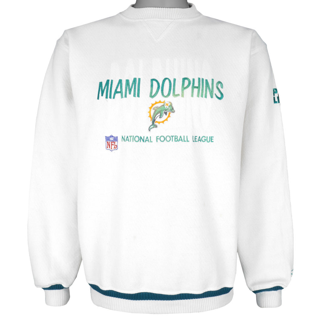 NFL (Pro Line) - Miami Dolphins Embroidered Sweatshirt 1990s Medium Vintage Retro Football