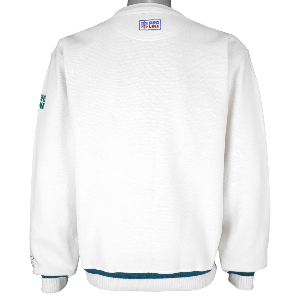 NFL (Pro Line) - Miami Dolphins Embroidered Sweatshirt 1990s Medium Vintage Retro Football