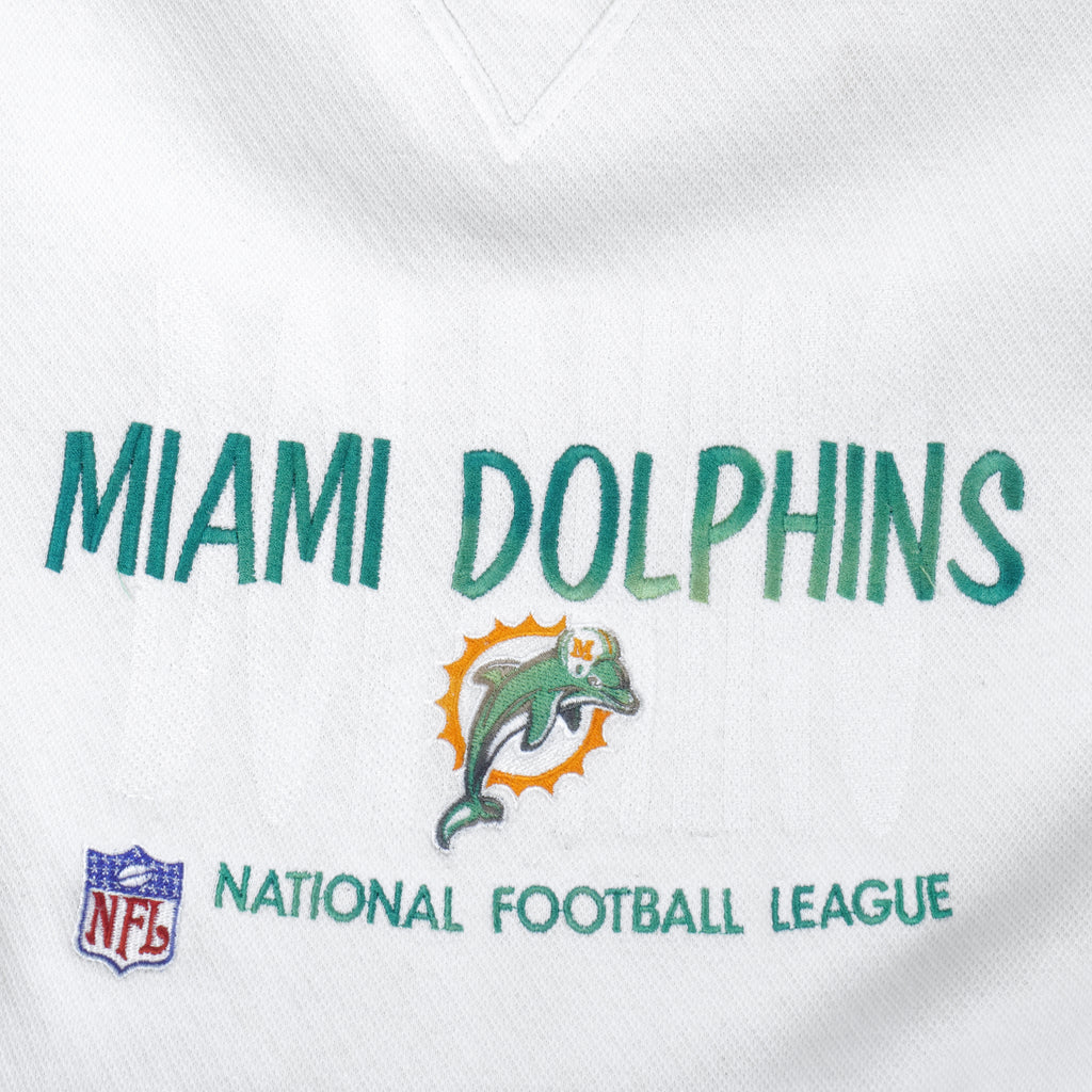 NFL (Pro Line) - Miami Dolphins Embroidered Sweatshirt 1990s Medium Vintage Retro Football