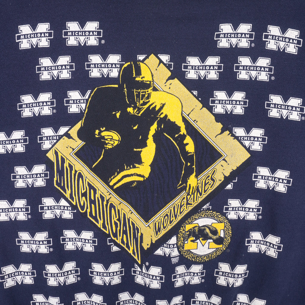 NCAA (Tultex) - Michigan Wolverines Big Logo Sweatshirt 1990s XX-Large Vintage Retro College  Football