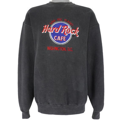 Vintage - Hard Rock Washington DC Embroidered Sweatshirt 1990s Large