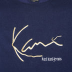 Karl Kani - Blue Embroidered Crew Neck Sweatshirt 1990s XX-Large Vintage Retro
