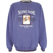 NCAA - Notre Dame Fighting Irish Knute Rockne Sweatshirt 1990s Large Vintage Retro College Football