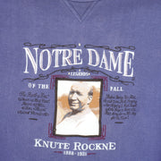NCAA - Notre Dame Fighting Irish Knute Rockne Sweatshirt 1990s Large Vintage Retro College Football