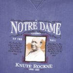 NCAA - Notre Dame Fighting Irish Knute Rockne Sweatshirt 1990s Large Vintage Retro College Football