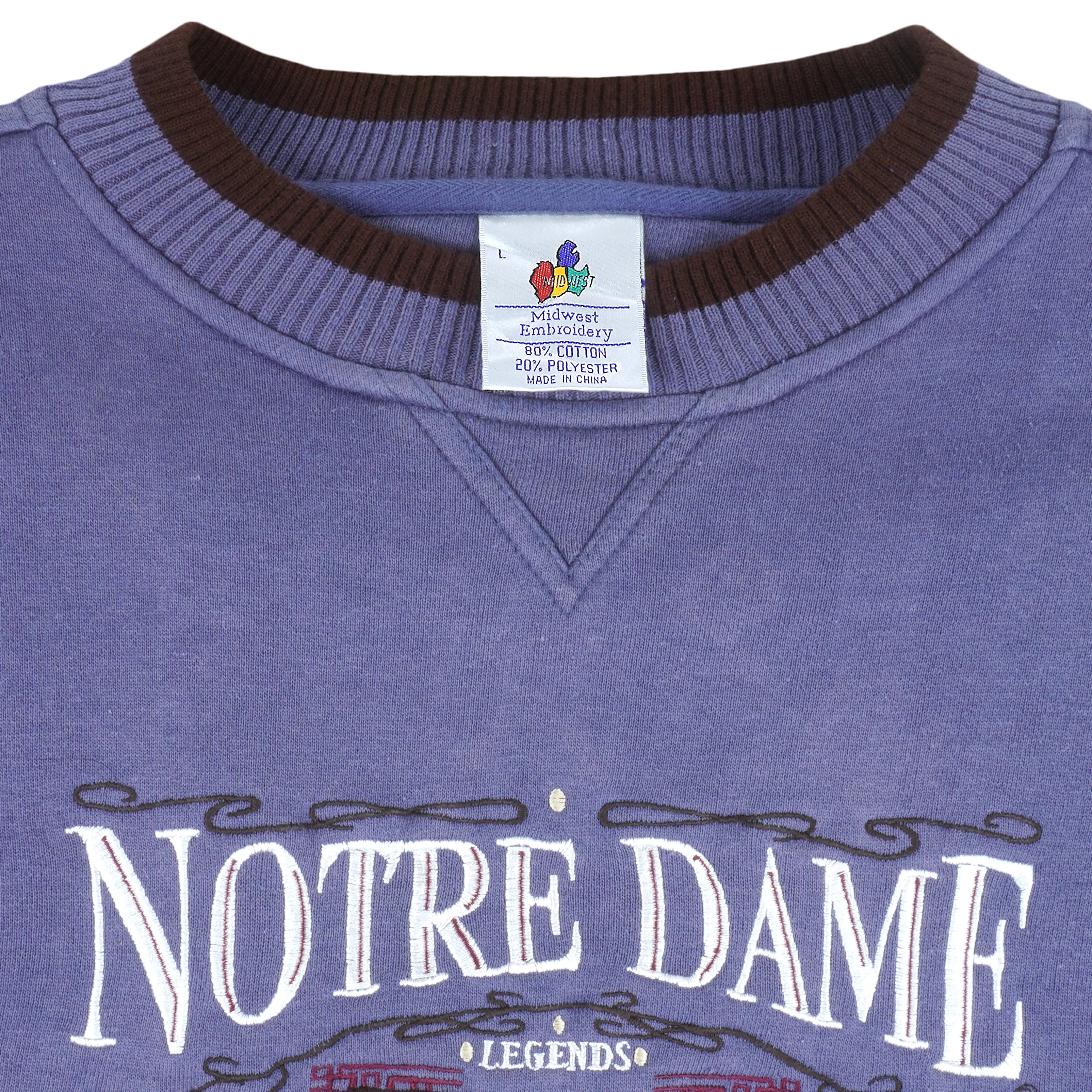 NCAA - Notre Dame Fighting Irish Knute Rockne Sweatshirt 1990s Large Vintage Retro College Football