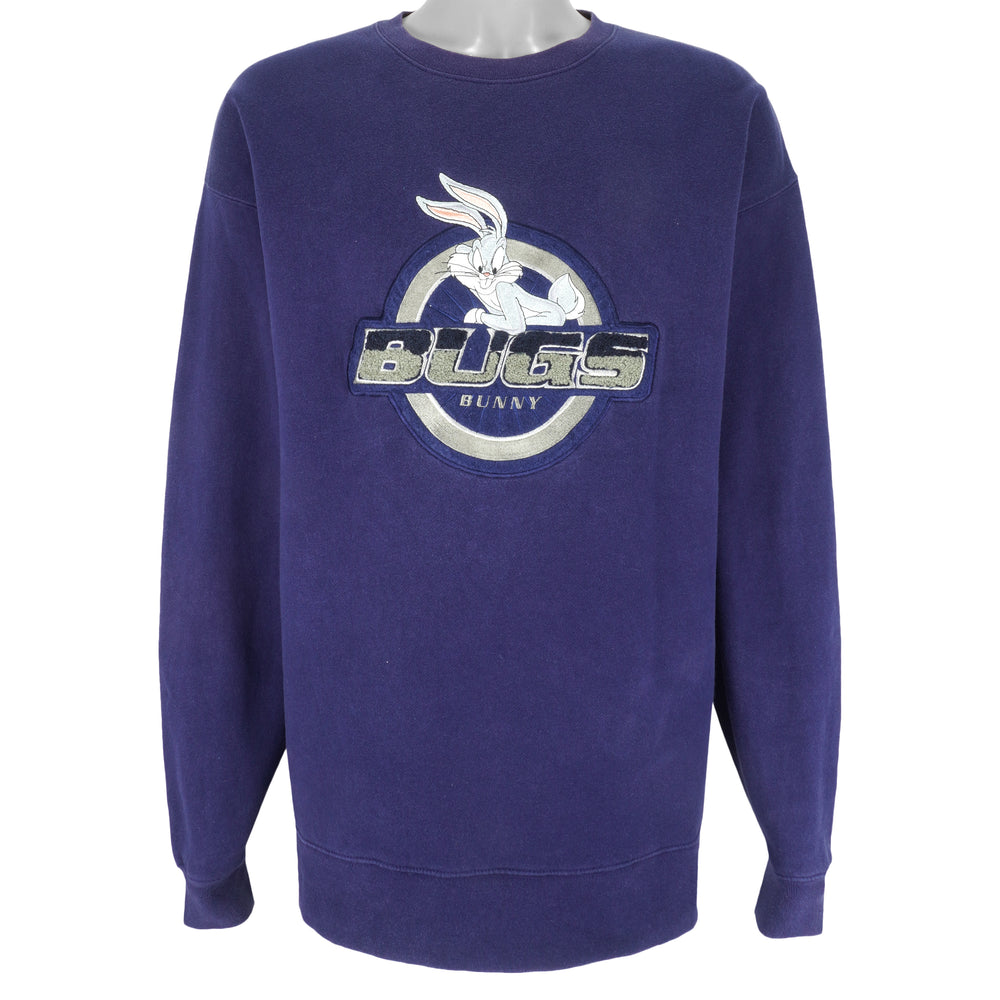 Looney Tunes (WB) - Bugs Bunny Embroidered Sweatshirt 1990s XX-Large Vintage Retro