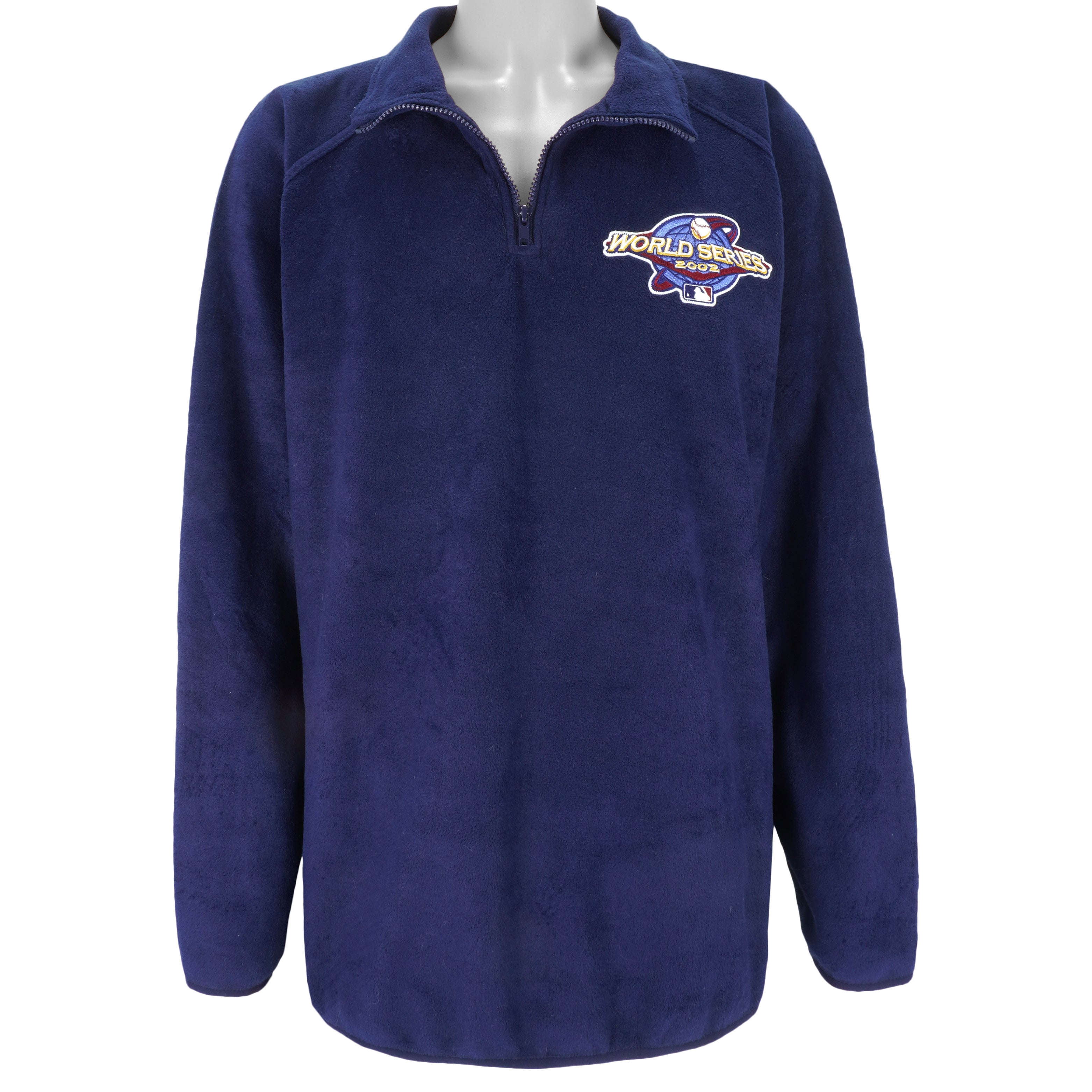 MLB (Majestic) - World Series Big Logo Fleece Sweatshirt 2002 X-Large Vintage Retro Baseball