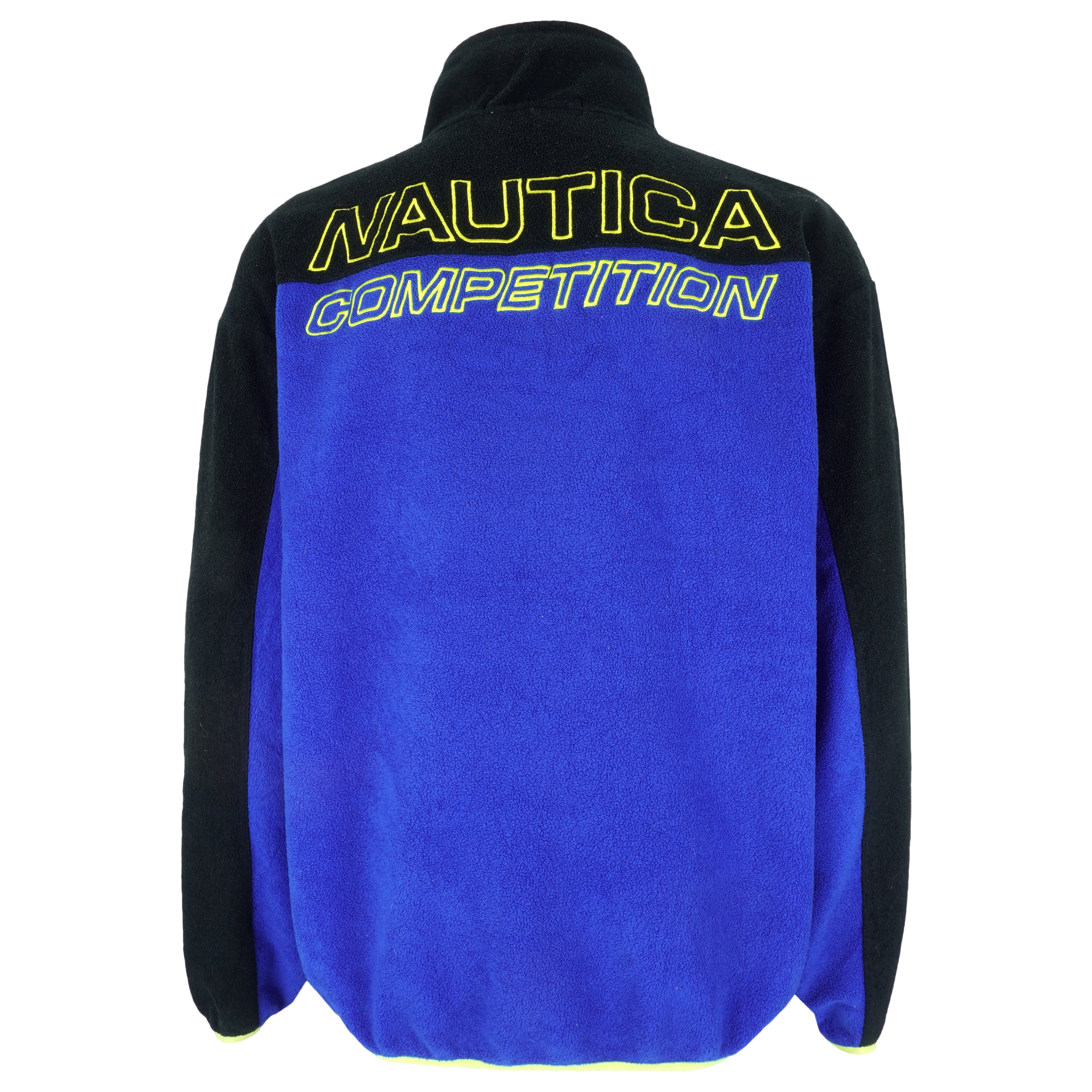 Nautica - Competition Embroidered Fleece Sweatshirt 1990s Large Vintage Retro
