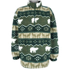 Vintage (John Weitz) - Animals Fleece Sweatshirt 1990s X-Large Vintage Retro