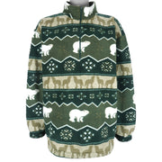Vintage (John Weitz) - Animals Fleece Sweatshirt 1990s X-Large Vintage Retro