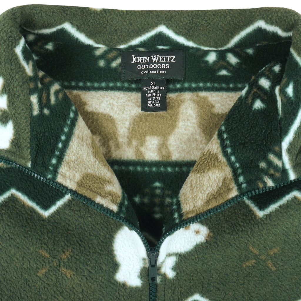 Vintage (John Weitz) - Animals Fleece Sweatshirt 1990s X-Large Vintage Retro