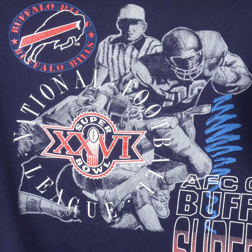 NFL - Buffalo Bills Super Bowl 26th Crew Neck Sweatshirt 1991 X-Large Vintage Retro Football