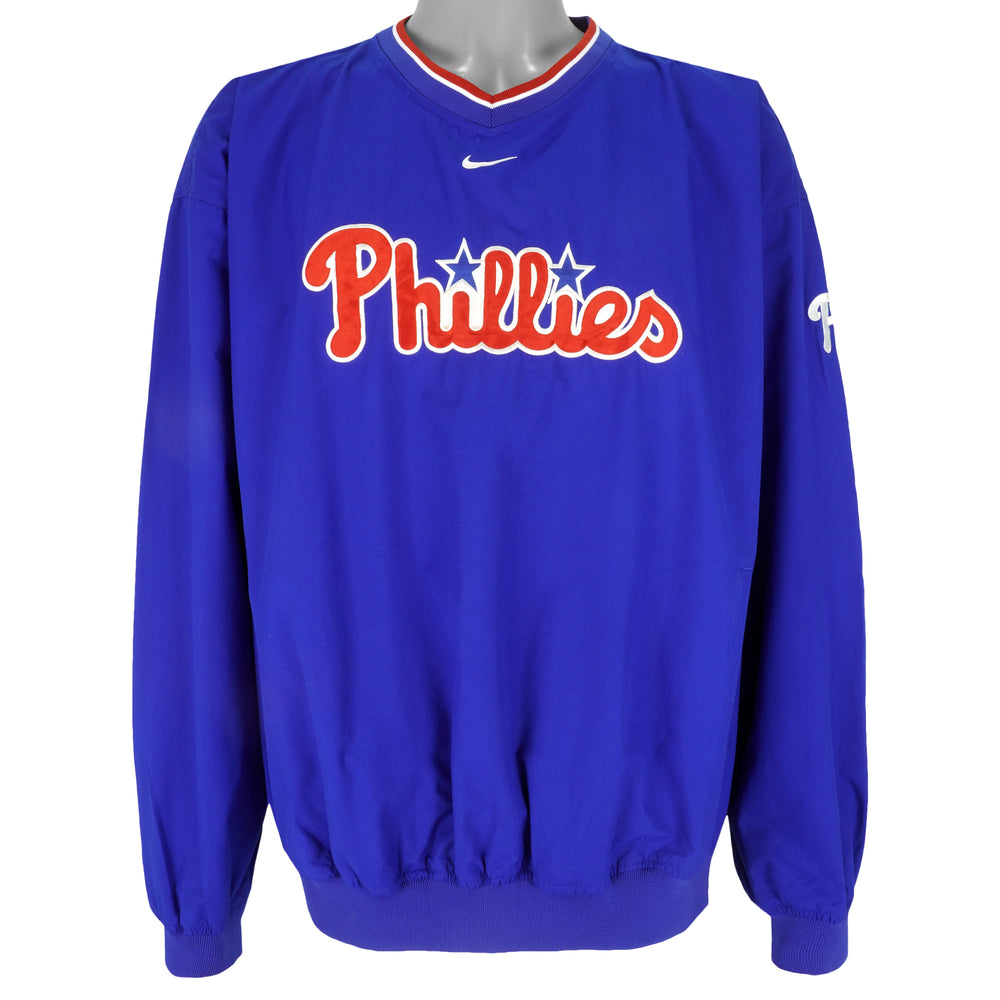 Nike - Philadelphia Phillies Pullover Windbreaker 1990s X-Large Vintage Retro Baseball